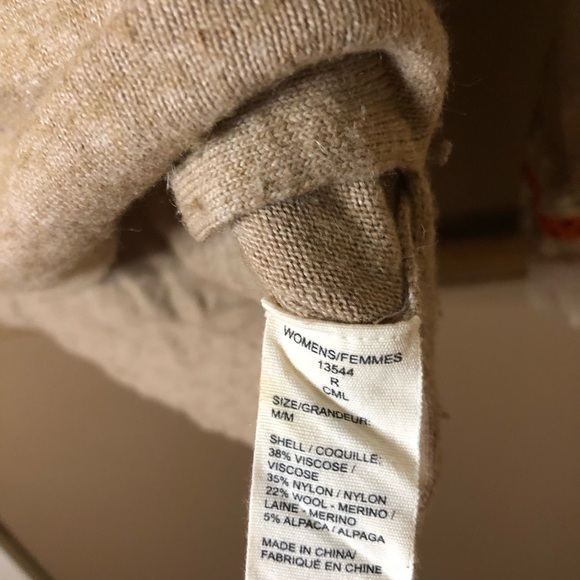 Woolrich wildview crew fair isle sweater wool alpaca brown size medium - Picture 5 of 5